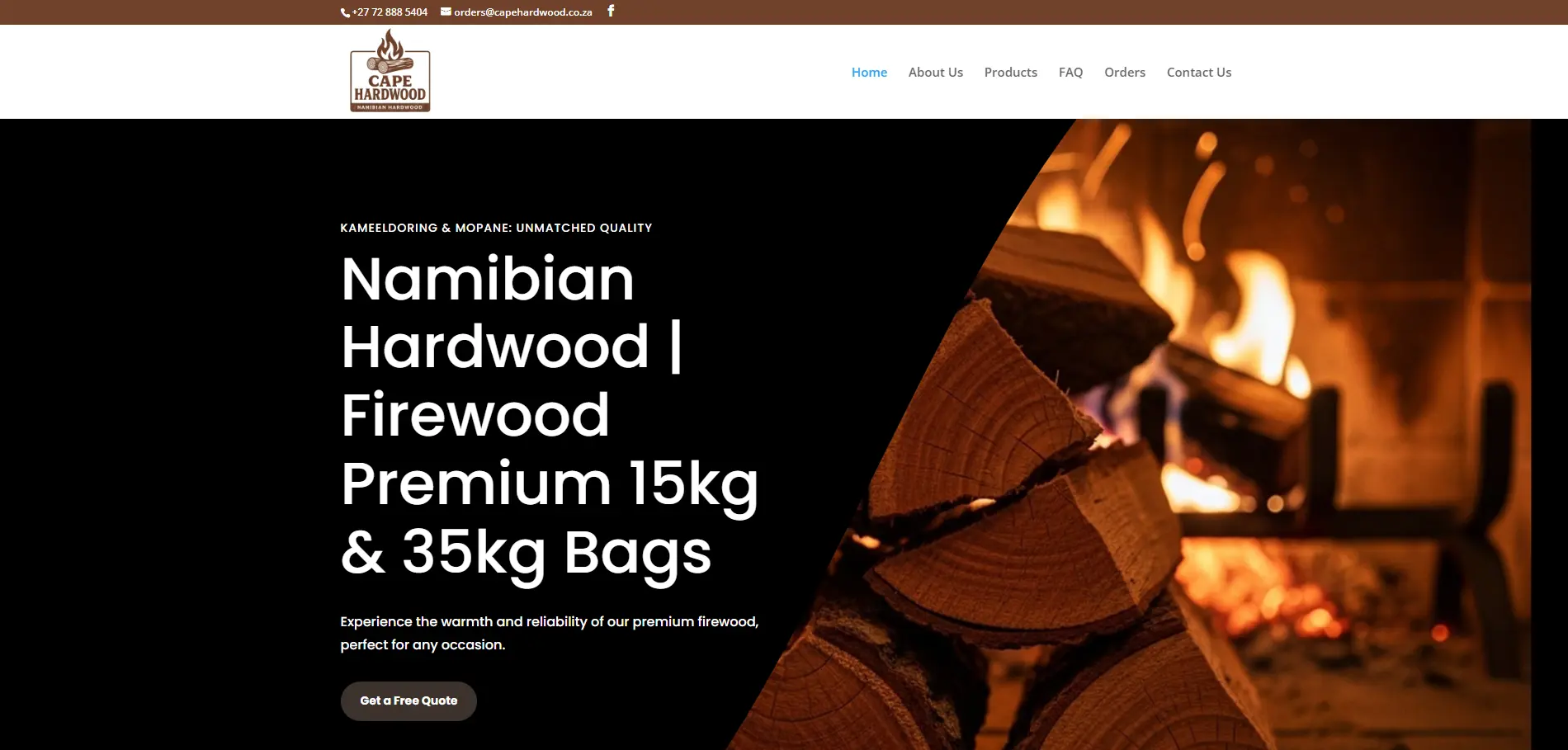 Cape Hardwood website design by Yireh Business Solutions