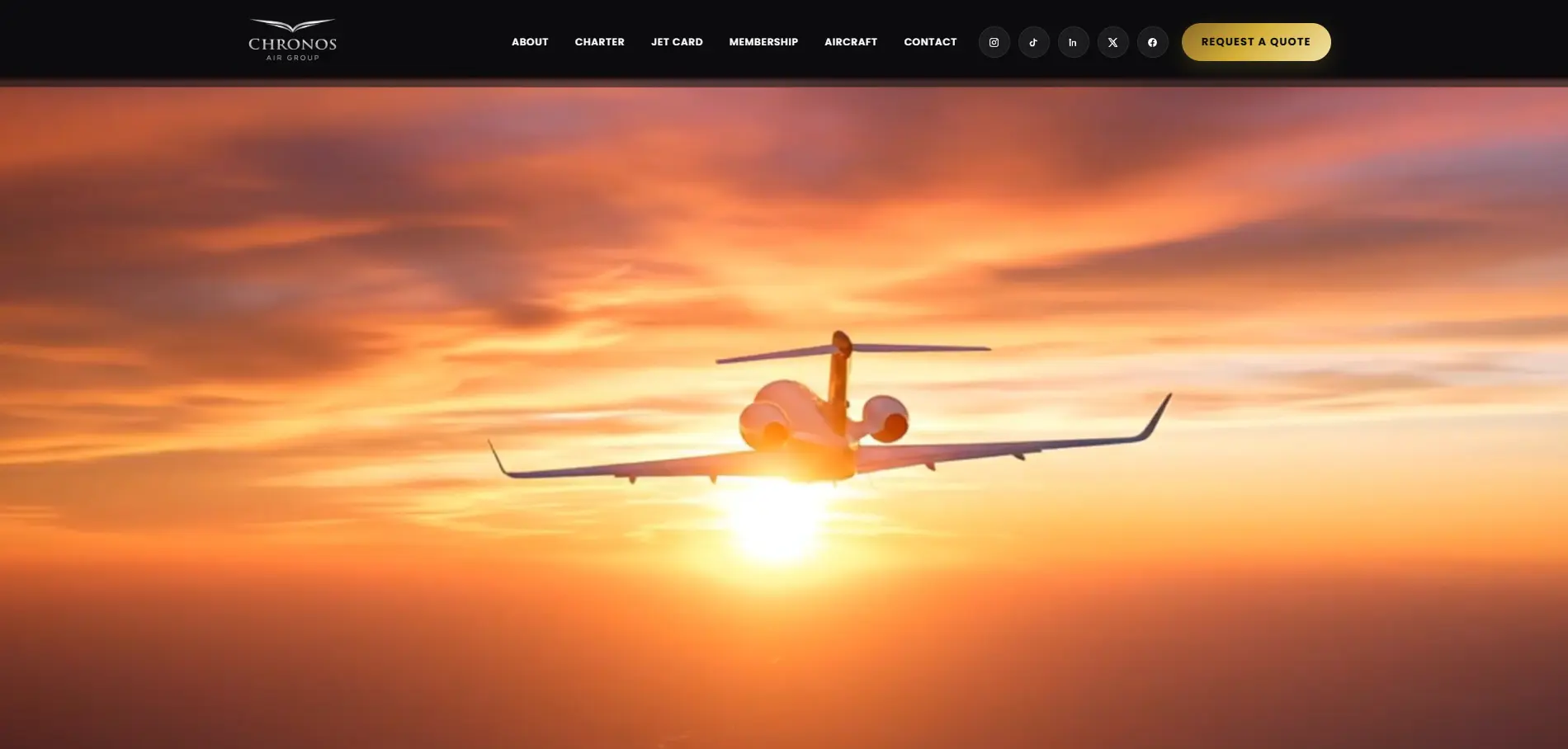 Chronos Air Group web design by Yireh