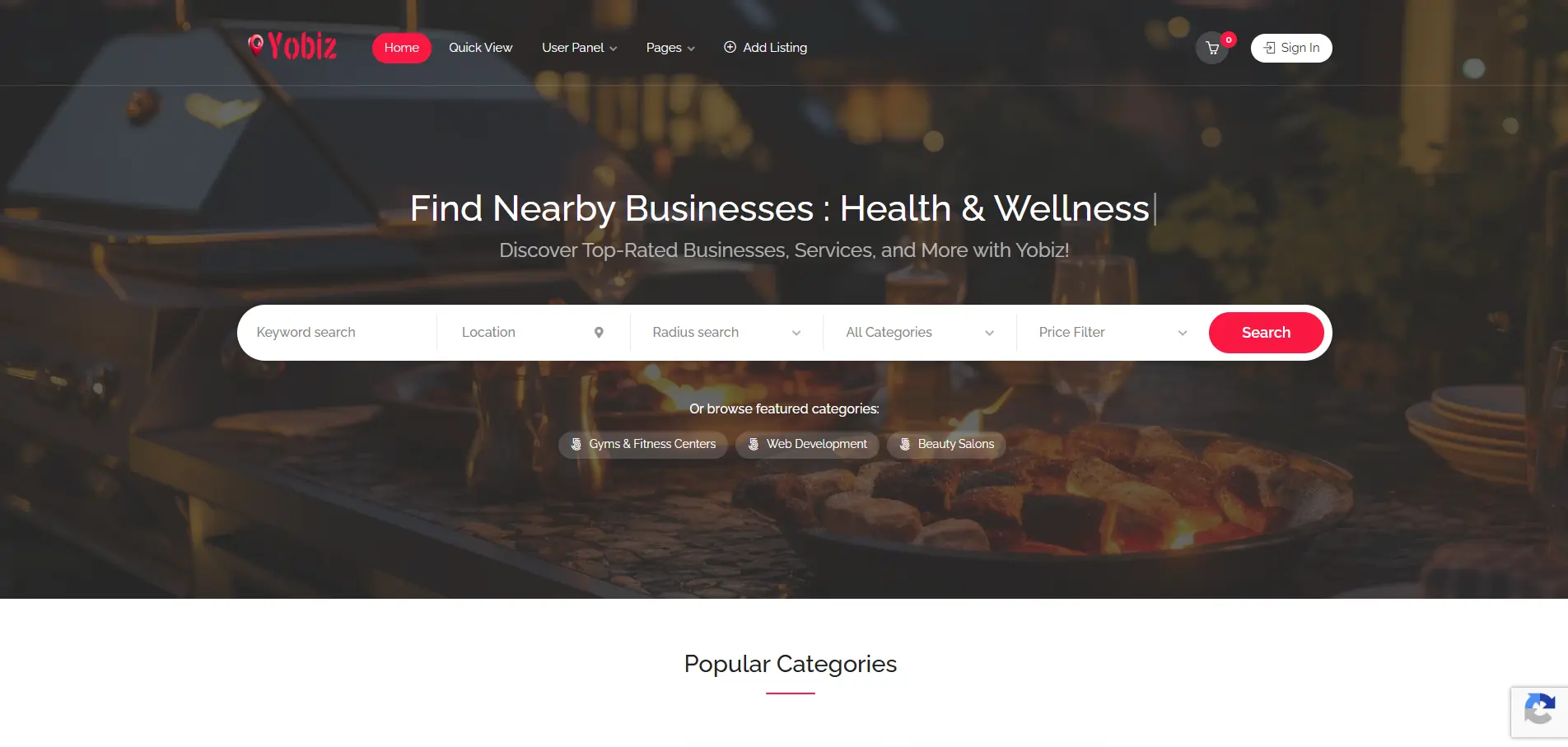 Yobiz South African business directory website design by Yireh Business Solutions